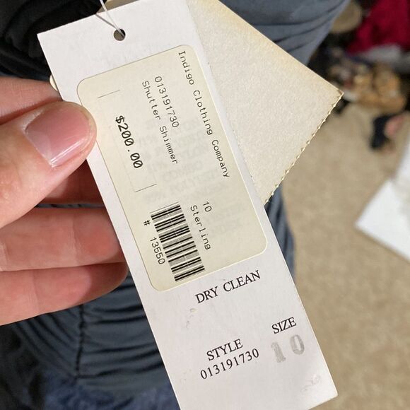 NWT ADRIANNA PAPELL stingy heavily lined cap sleeve glitter ruffle layer ruched - Picture 7 of 16